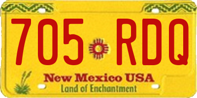 NM license plate 705RDQ