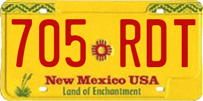 NM license plate 705RDT