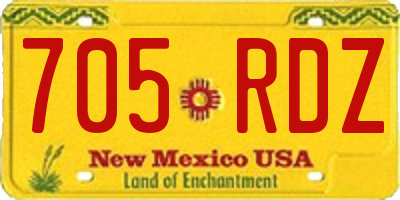 NM license plate 705RDZ