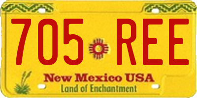 NM license plate 705REE