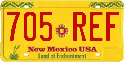 NM license plate 705REF