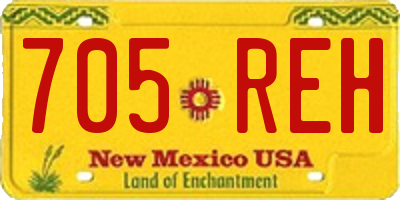 NM license plate 705REH