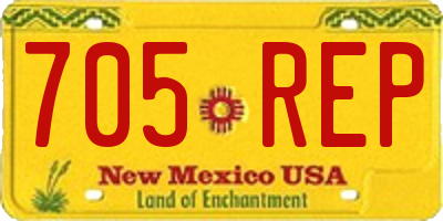 NM license plate 705REP