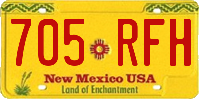 NM license plate 705RFH