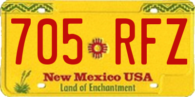 NM license plate 705RFZ