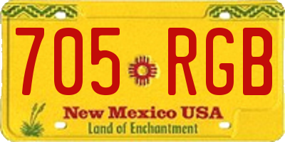 NM license plate 705RGB