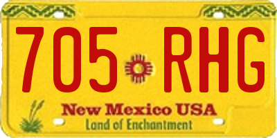 NM license plate 705RHG