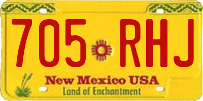 NM license plate 705RHJ