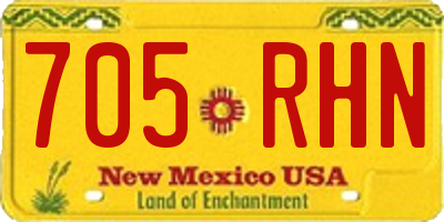 NM license plate 705RHN
