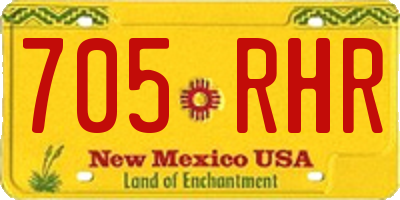 NM license plate 705RHR