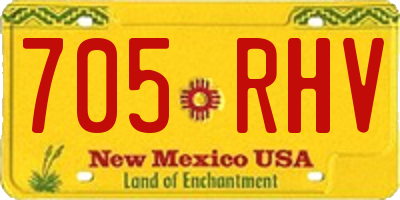 NM license plate 705RHV