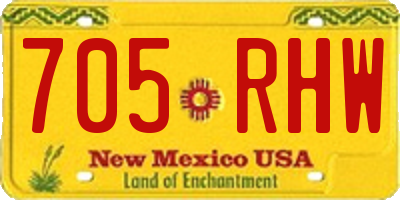 NM license plate 705RHW