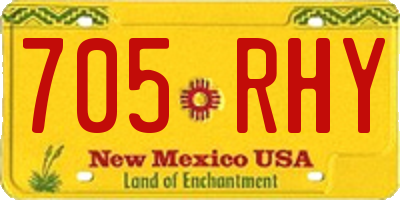 NM license plate 705RHY