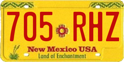 NM license plate 705RHZ