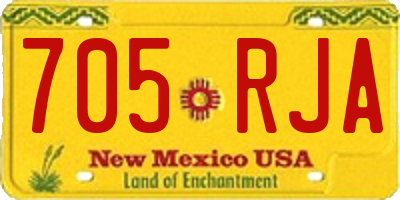 NM license plate 705RJA