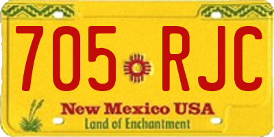 NM license plate 705RJC