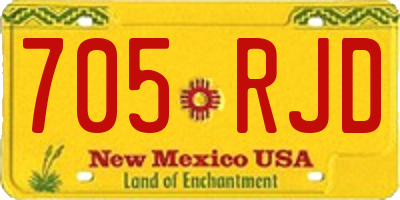 NM license plate 705RJD