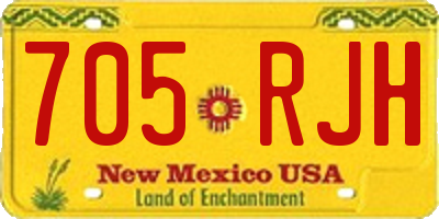 NM license plate 705RJH