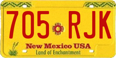 NM license plate 705RJK