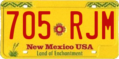 NM license plate 705RJM