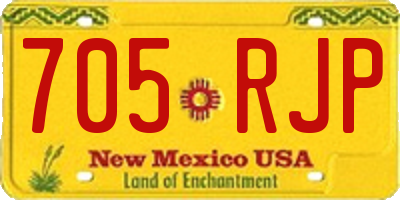NM license plate 705RJP