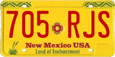 NM license plate 705RJS