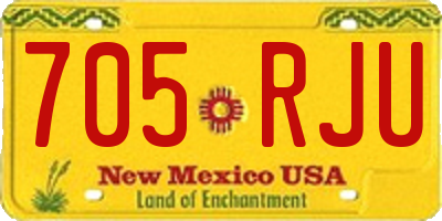 NM license plate 705RJU