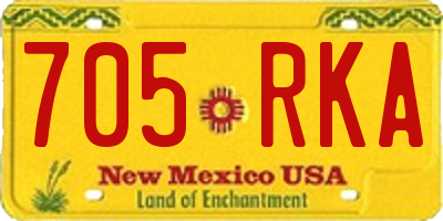 NM license plate 705RKA