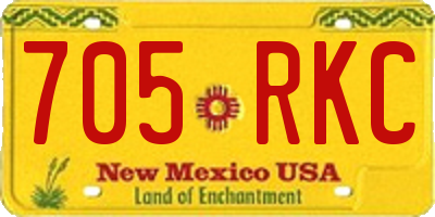 NM license plate 705RKC
