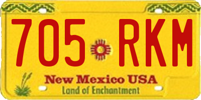 NM license plate 705RKM