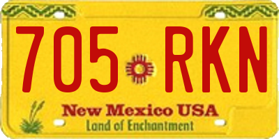 NM license plate 705RKN