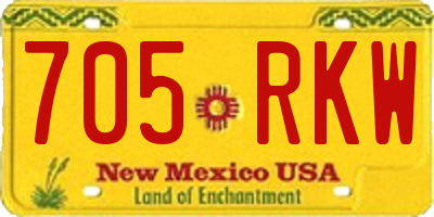 NM license plate 705RKW
