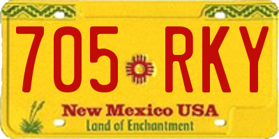 NM license plate 705RKY