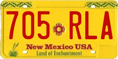 NM license plate 705RLA