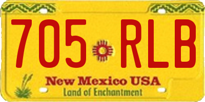 NM license plate 705RLB