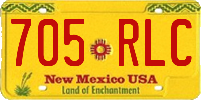 NM license plate 705RLC