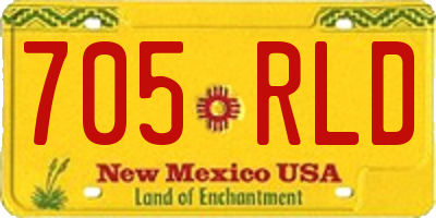 NM license plate 705RLD