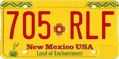 NM license plate 705RLF