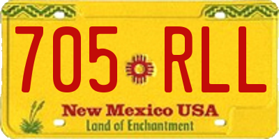 NM license plate 705RLL