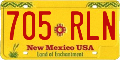 NM license plate 705RLN