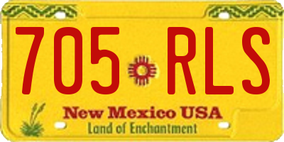 NM license plate 705RLS