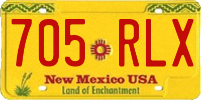 NM license plate 705RLX