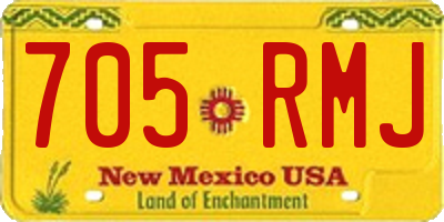 NM license plate 705RMJ