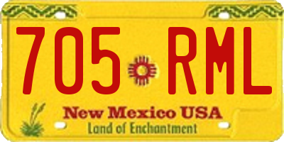 NM license plate 705RML