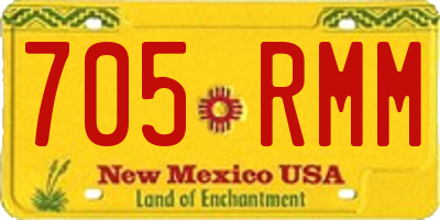 NM license plate 705RMM