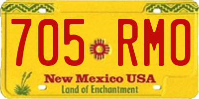 NM license plate 705RMO