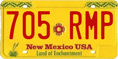 NM license plate 705RMP