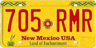 NM license plate 705RMR