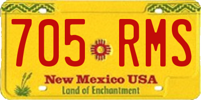 NM license plate 705RMS