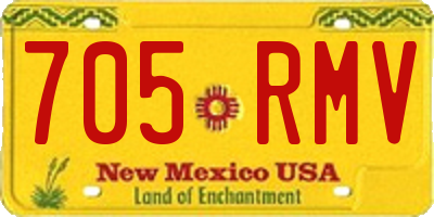 NM license plate 705RMV